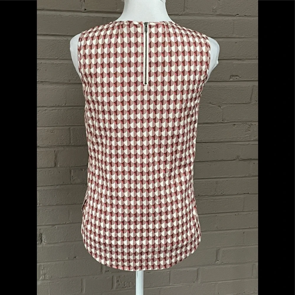 J, Crew NWT Modern Print Sleeveless Top  0